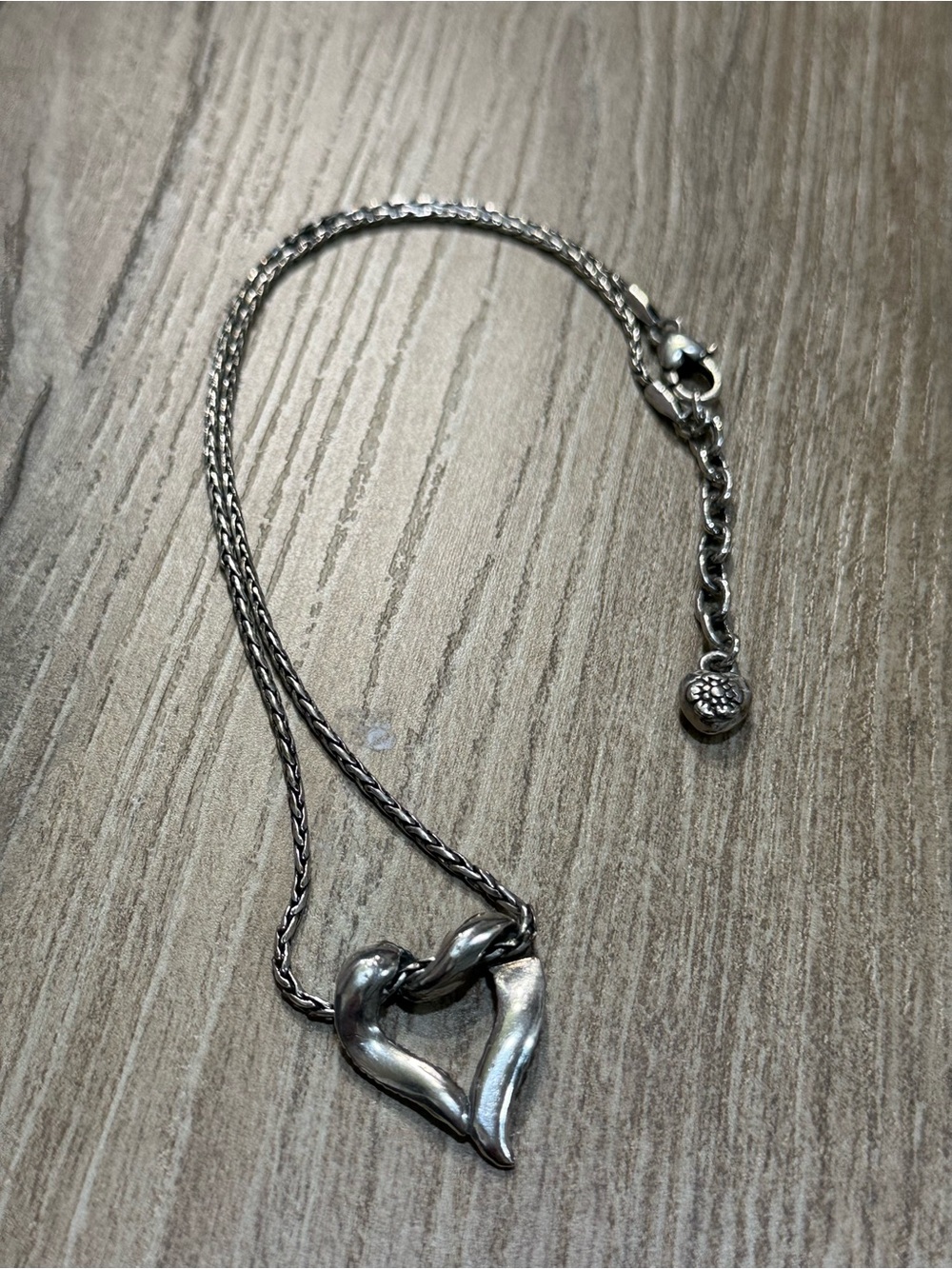 Brighton Callie Love Heart Necklace Silver Plated Retired JM5340 - Picture 4 of 15